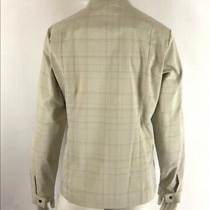 Nike Golf Womens Tech Jkt Dry Fit Beige Plaid sz S